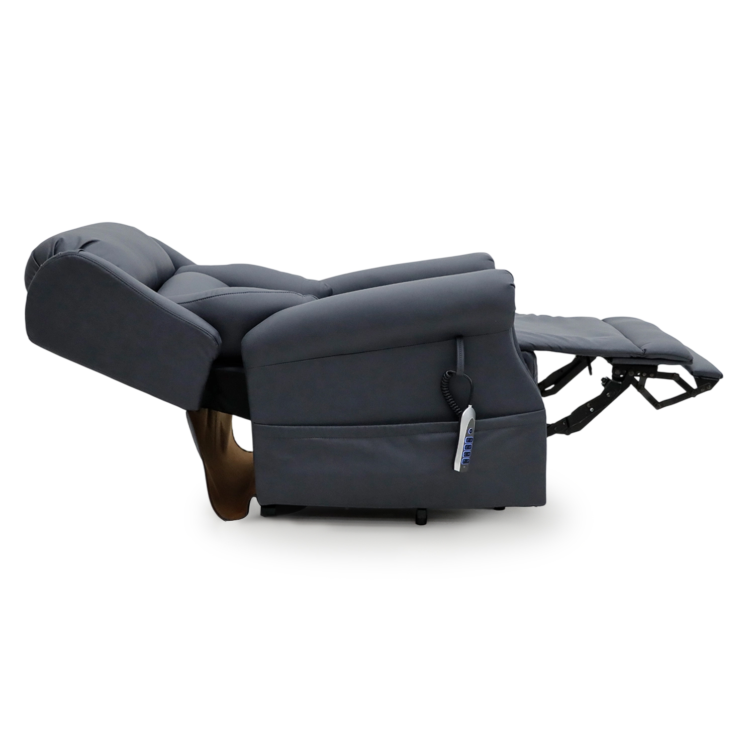 Sophie Embrace lift recliner reclined to a near-flat position