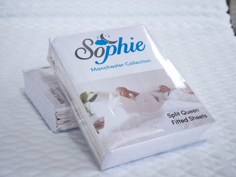 Close up of Split Queen Fitted Sheets